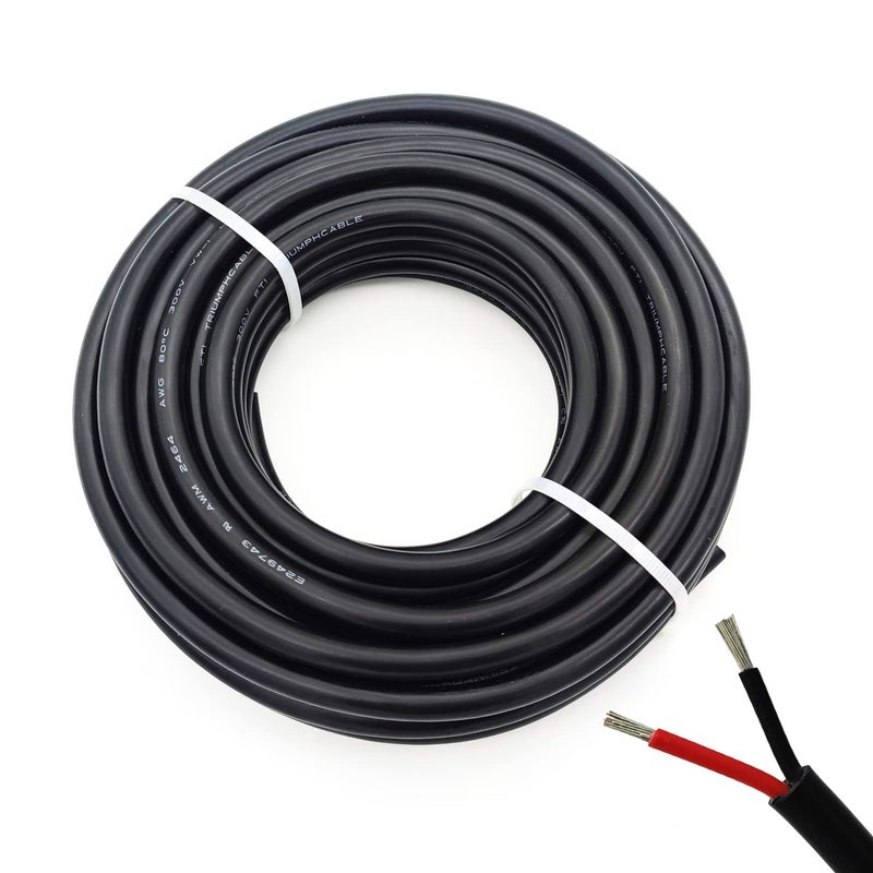 CBAZY 24AWG UL2464 Power Cable Stranded Electrical Wire LED Red & Black 2 Conductors tinned Copper (2464-24AWG-2C- 100ft) - Image 5